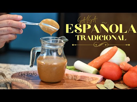 SALSA ESPAÑOLA tradicional. Explicada paso a paso, Clase de Cocina Profesional.