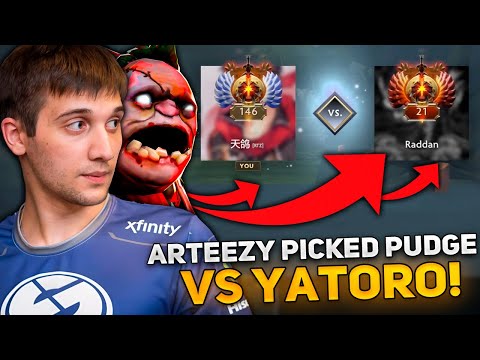 Arteezy picked Pudge vs Team Spirit Yatoro (Raddan)