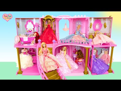 Princess Barbie doll Pink Royal Palace Unboxing Prinzessin Königlicher Palast Putri Barbie Istana