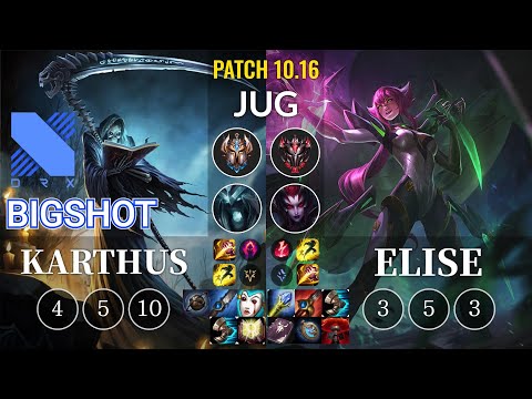DRX BigShot Karthus vs Elise Jungle - KR Patch 10.16