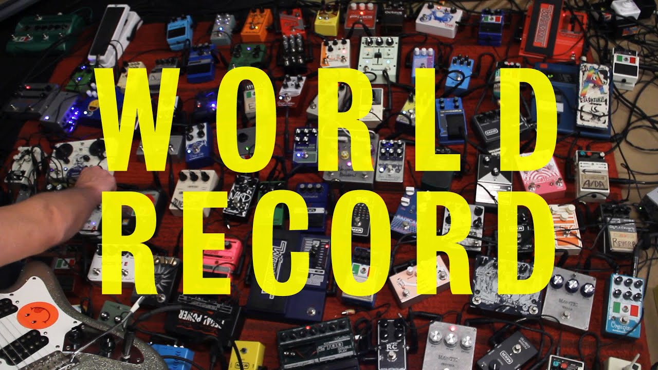 Pedals And Effects: Longest Pedal Chain World Record - YouTube