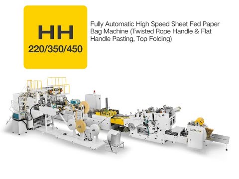 HH Fully Automatic Sheet Fed Paper Shopping Bag Making Machine