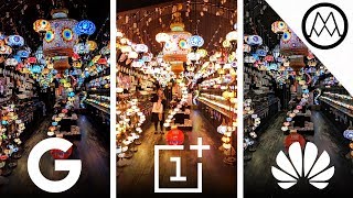 Pixel 3 Night Sight vs OnePlus 6T vs Huawei Mate 20 Pro Night Mode Camera TEST