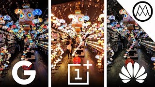 Google Pixel 3 Night Sight vs OnePlus 6T vs Huawei Mate 20 Pro Night Mode Camera TEST