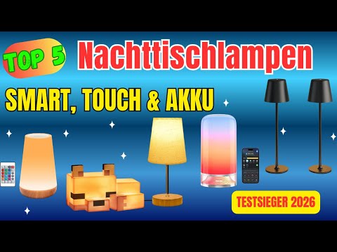 TOP 5 Nachttischlampen Test 💡 Touch, Dimmbar & Kabellos (Govee, Auxmir & mehr)