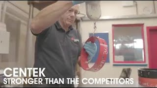 Centek Competitor testing - API 10D 6th Edition restoring force test - 7 x 8 1/2" centralizers