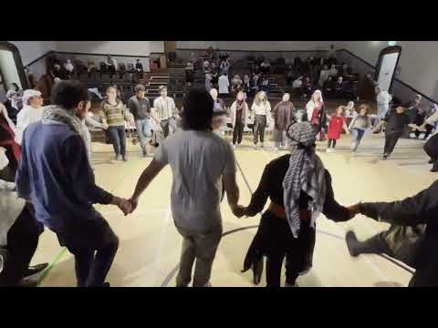 Dabke Dance Workshop at Nakba 75, 14/5/2023, Edinburgh, Scotland, UK