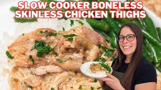 Slow Cooker Boneless Chicken Thighs – Easy Weeknight Dinner