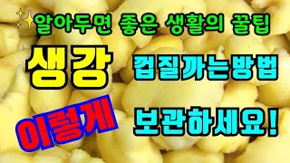 생강껍질 쉽게 까는 방법과 오래보관하는법 / 햇생강/ 깐생강 보관법! How to peel ginger, H…