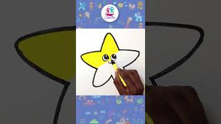 Desenho de Estrela Fofa ⭐ #shorts #desenhofácil #chikiartbrazil