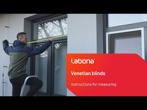 Instructions for measuring exterior venetian blinds