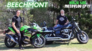 Stunning ride to Beechmont with the Fat Bob & Ninja 400 | Motovlog Ep 17