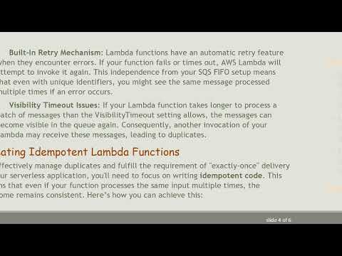 Understanding SQS FIFO Queues and Lambda Triggers: How to Achieve Exactly-Once Delivery