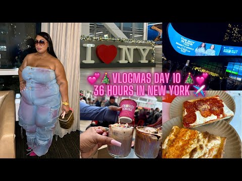 36 Hours in NEW YORK 🎄💕Vlogmas Day 10 💕🎄The Boy Is Mine Tour at Barclays, Bryant Park & Birthday Fun