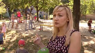 Мешканці одного з дворів Індустріального району Харкова вимагають встановити огорожу біля дитячого майданчика
