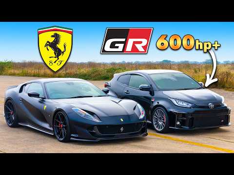 Thumbnail for Ferrari 812 v Tuned GR Yaris: DRAG RACE by Toyota GR Yaris