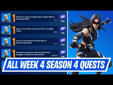 Fortnite Week 4 Quests Guide - How to complete Week 4 Weekly Challenges in Chapter 3 Season 4