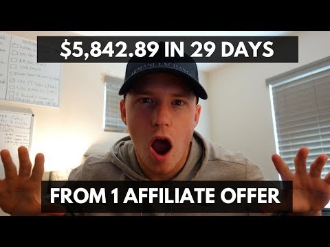 HOW I MADE $5,842.89 IN 29 DAYS FROM 1 AFFILIATE OFFER