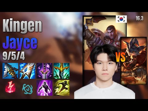 Kingen Top Jayce vs Rumble lol KR solo rank Full Game 16.3 | 킹겐 제이스 vs 럼블