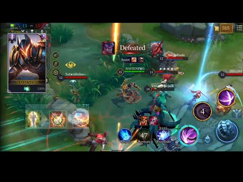 NAKROTH 16 KILLS  CARRYING SOLO Q  Arena of Valor Nakroth Gameplay