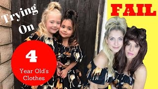 Trying on 4 Year Old's Clothing! ForeverandForava with Rebecca Zamolo