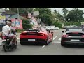 Super cars in kerala traffic | Lamborghini | Porsche