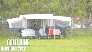 Weather Surprise in Iceland in June 2021 - Snowing on Campers