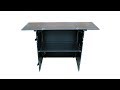 ProX cases XS-DJSTNBL Performer Portable DJ desk Table Facade Black on Black W/ Wheels