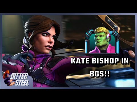 Kate Bishop in BGs - Hulkling takedown