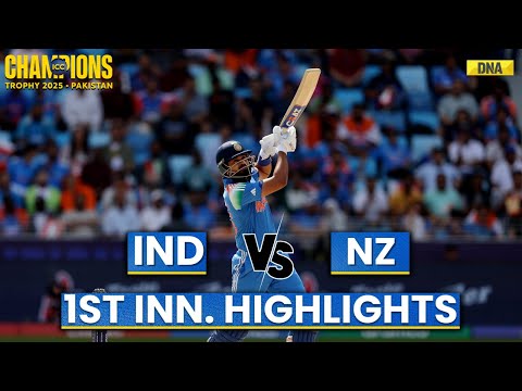 India vs New Zealand Highlights 1st Innings: Iyer Helps IND Reach 249 | IND vs NZ | Champions Trophy