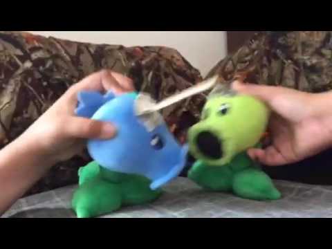 Snow pea and peashooter having fun