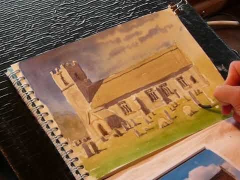 Thumbnail of How To Paint A Church Using Watercolour Stage3.