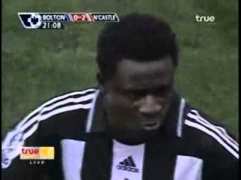 Bolton Wanderers - Newcastle United Obafemi Martins bicycle kick goal