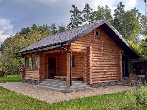 Результат защиты деревянной бани из бревна после 5 лет от нанесения Антекс и Масловоск Анта