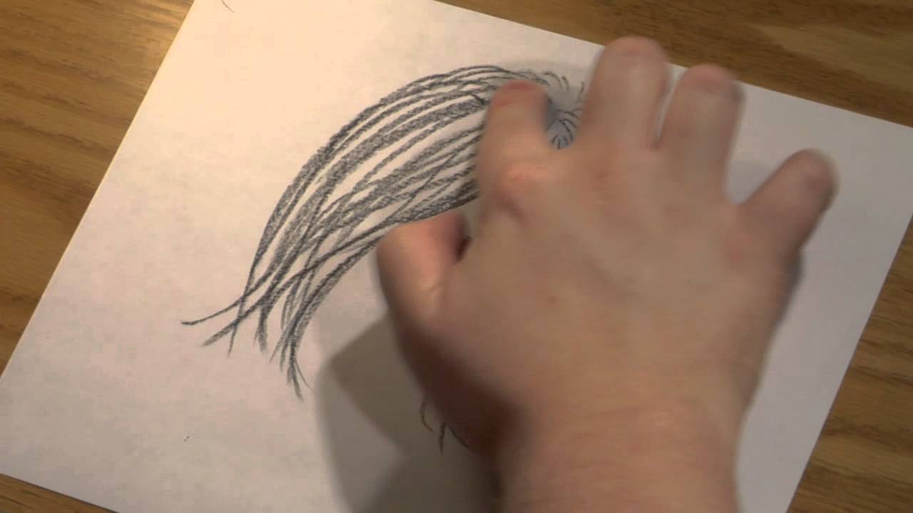 How to Draw Hair Using Charcoal Pencils : Visual Media