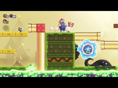 Super Mario Bros Wonder - Trying to clear the PIPE ROCK PLEATUE PALACE