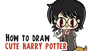 How to Draw Cute Harry Potter and Hedwig (How to Draw Harry Potter Cutie/Chibi collection)