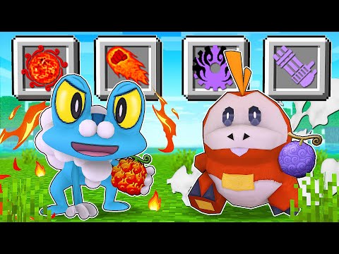 Os Pokemon Comeram Devil Fruits de One Piece com Novos Poderes nessa Lucky Pixelmon no Minecraft