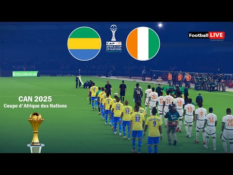 Gabon vs Côte d'Ivoire - Coupe d'Afrique des Nations 2025 CAN | Match complet | Simulation PES