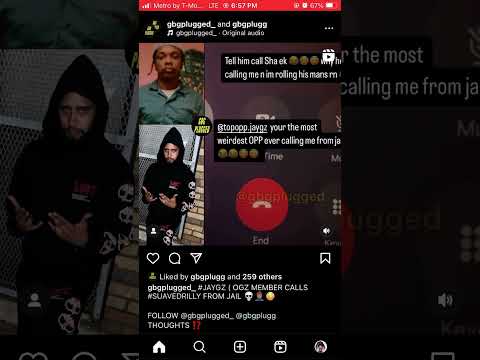 Jay Gz (OGZ) trolls Suave Drilly (DrillyGzzly) from jail