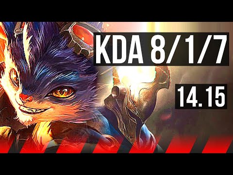 RUMBLE vs PANTHEON (TOP) | 8/1/7, Godlike | EUW Master | 14.15