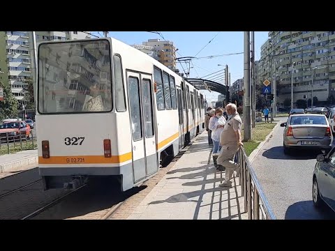 Linia 36 - Back view cu V3A-93 327 intre statiile "Bd. Ferdinand" si "Bd. Chisinau"