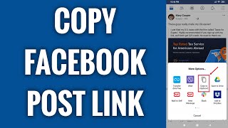 How To Copy Facebook Post Link