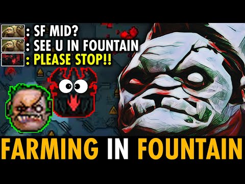FARMING HOOK IN FOUNTAIN!! INSANE PUDGE MID NO MERCY VS SHADOW FIEND | Genius Pudge