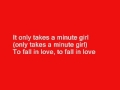 Take that - only take a minute lyrics