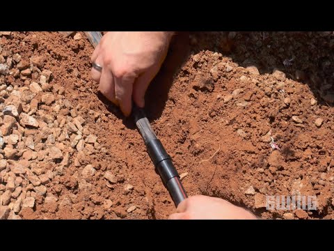 Drip irrigation repair - poly tubing leak