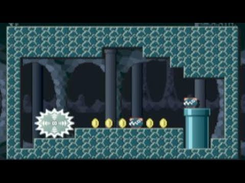 2-1 Caves of Chain Chomp Grotto by Marcus ~ FIRST CLEAR! - SUPER MARIO MAKER - NO COMMENTARY 1bg