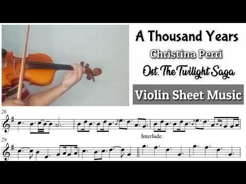 Free Sheet || A Thousand Years - Christina Perri || Violin Sheet Music
