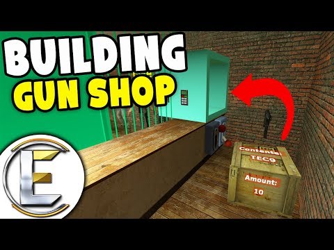 Building A Big Gun Shop - GMOD DarkRP (Made Fast And Easily To Start Selling Guns)