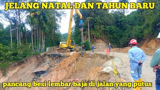 Download lagu JELANG NATAL DAN TAHUN BARU || Pancang Besi Lembar Baja Di Jalan Putus mp3